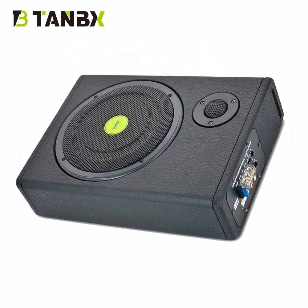 Popular model cheap price 8 inch 12V car audio slim subwoofer with small tweeter active bass speaker box (TB-b88)
