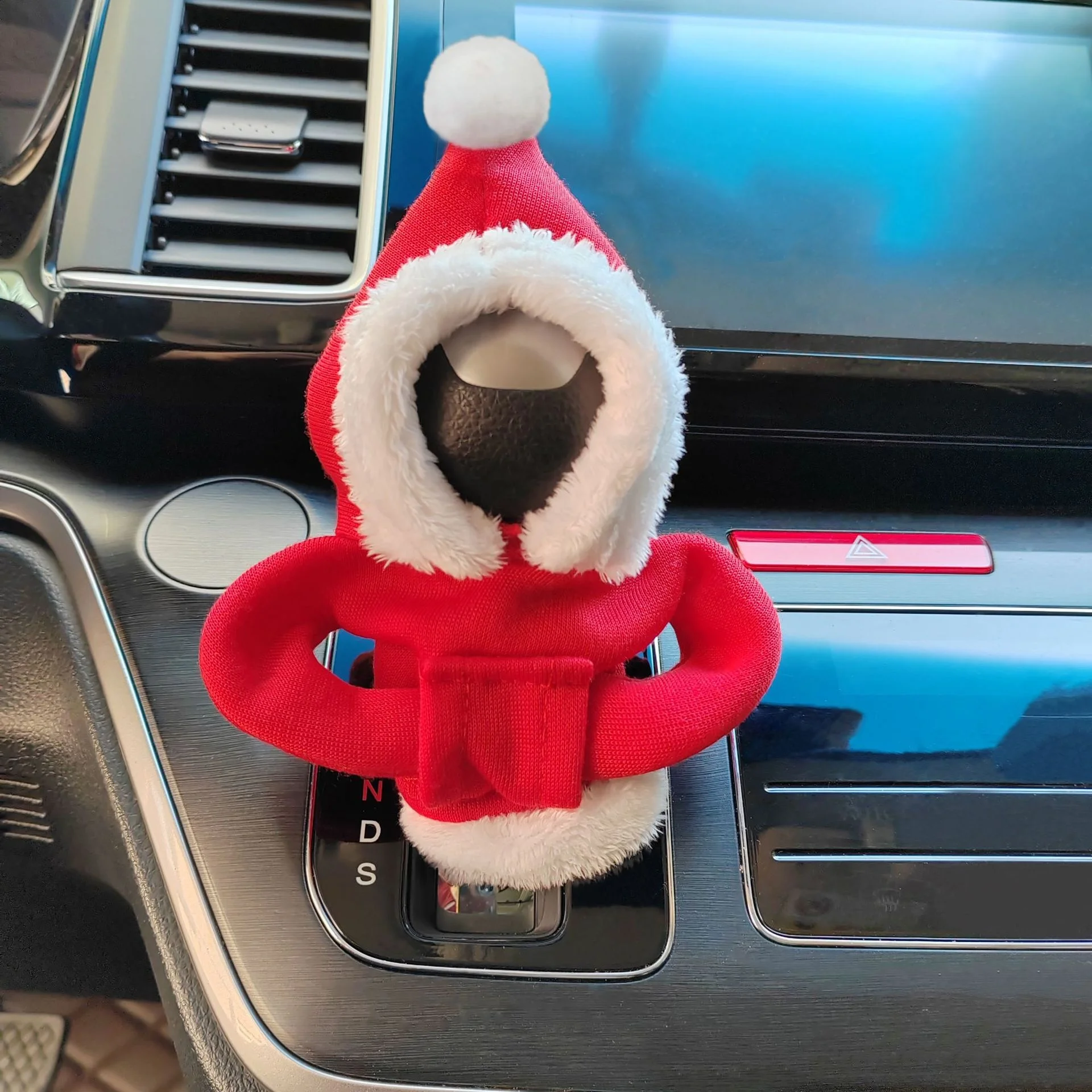 New Product Ideas 2024 Universal Christmas Shift Knob Cover Mini Funny Sweater Hoodie Car Gear Shift Cover