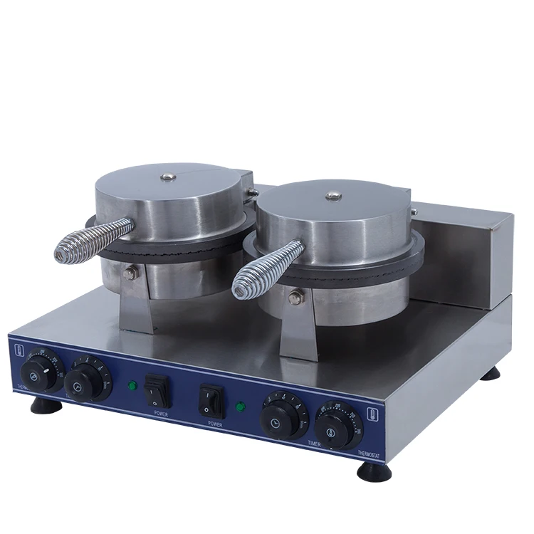 Double Plates Small Waffle Cone Baker / Electric Ice Cream Cone Maker