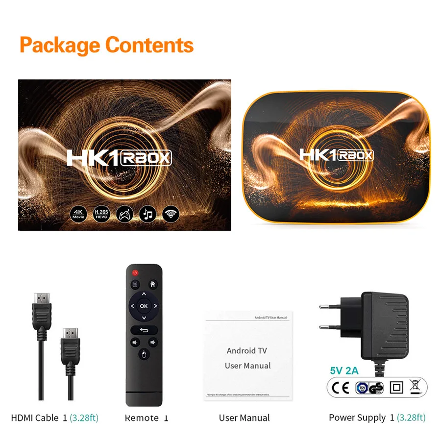 HK1 Max Rbox 4k Tv Box Android 10 4gb Ram 64gb Rockchip Rk3318 2.4 5G Wifi BT4.0 Google Play Youtube  Android 10.0 Tv Box