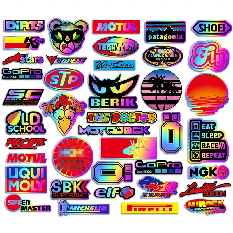 holographic sticker custom Glitter Die Cut Sticker Waterproof Glossy Logo Vinyl Decals Adhesive Sticker Type