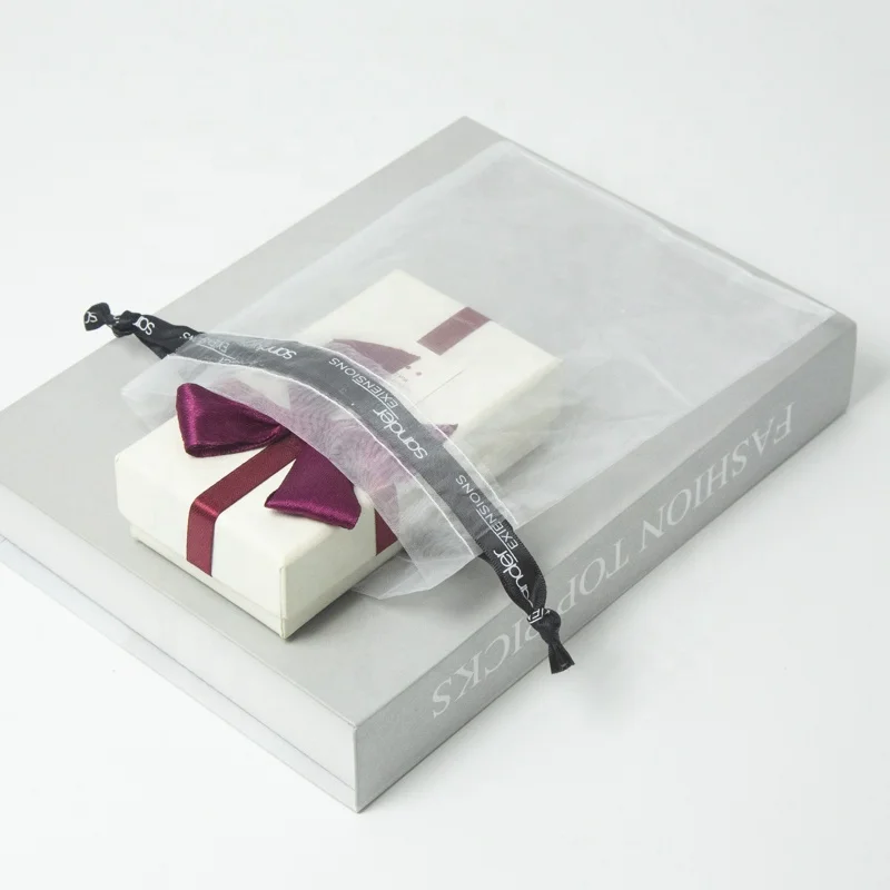 Custom Logo Drawstring Gift Packaging Pouch Mesh Packaging Organza Bag