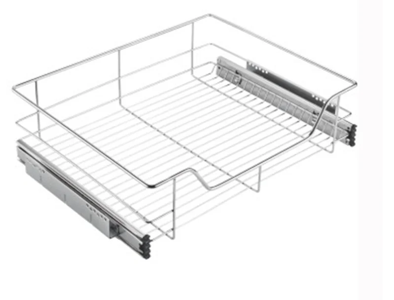 Functional Kitchen Stainless Steel Drawer Basket  for Base Cabinet Storage System Dish and Bowl Rack