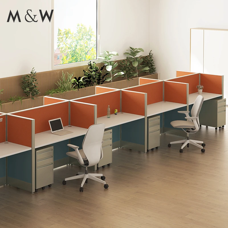 Стол стол дизайнерский боковой комнаты деревянные перегородки для кабинков модульная на 10 человек рабочая станция офисная (1600490005207)