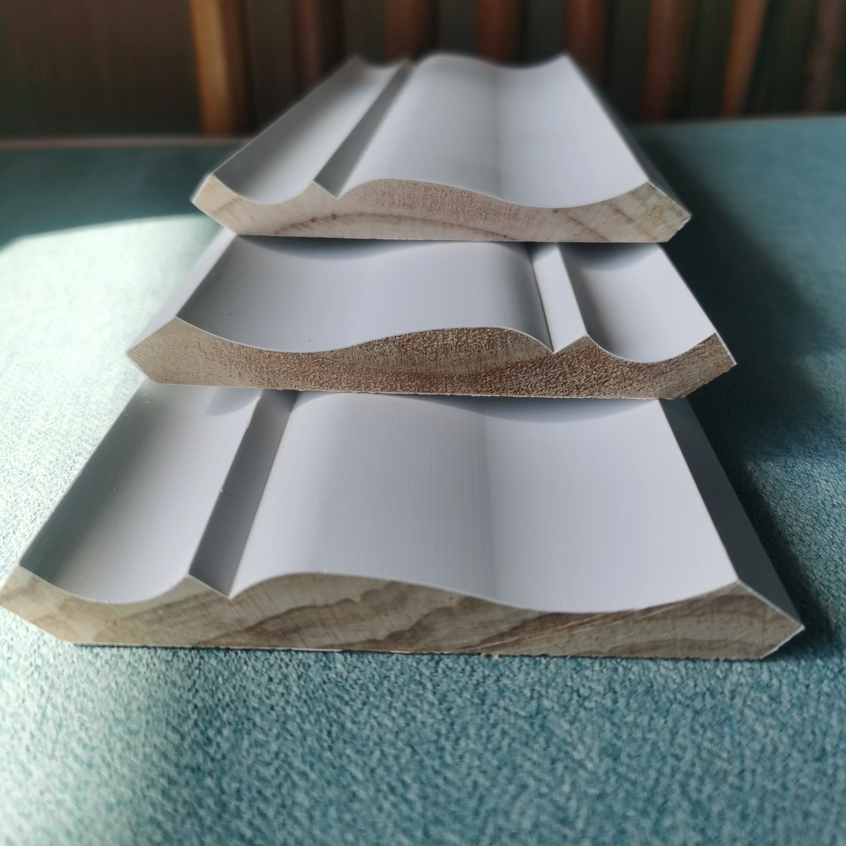 Wood With White Finger Joint Moldings Decorative Finger Joint Wood Window Frame Baseboard Molding