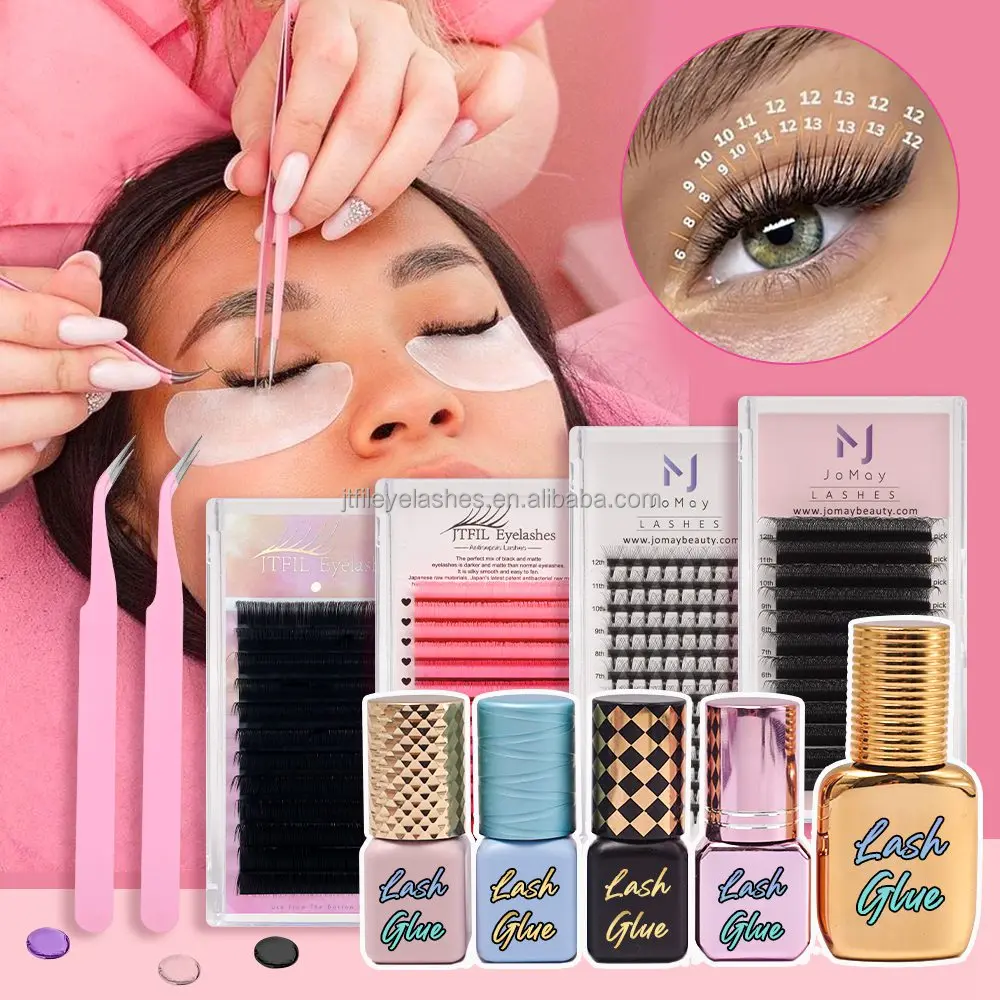 black /pink eyelash glue/ primer / remover/gel cleaner lashes individual lash adhesive extension glue korean with private label
