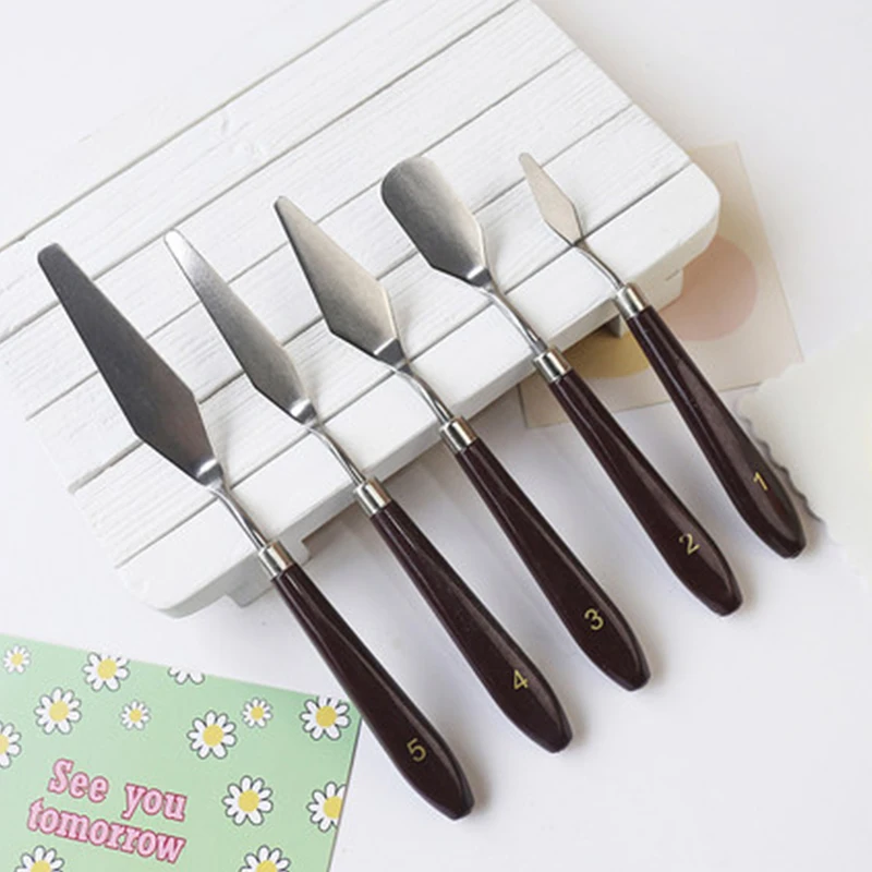 Cooking Tool Artistic Pottery Tools Wooden Oil Paining Knife Carving Knife Artistic Spatulas