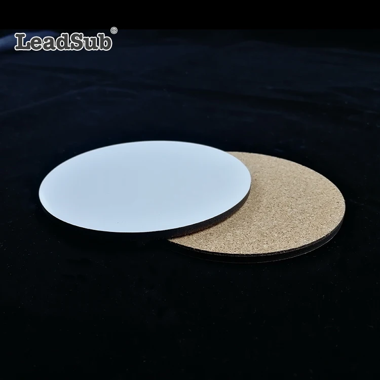 Eco-friendly Mat Pad Customized Printing Beer Cork Diatomite Silicone Mdf 3d Board Cup Leather sublimation Coasters blanks