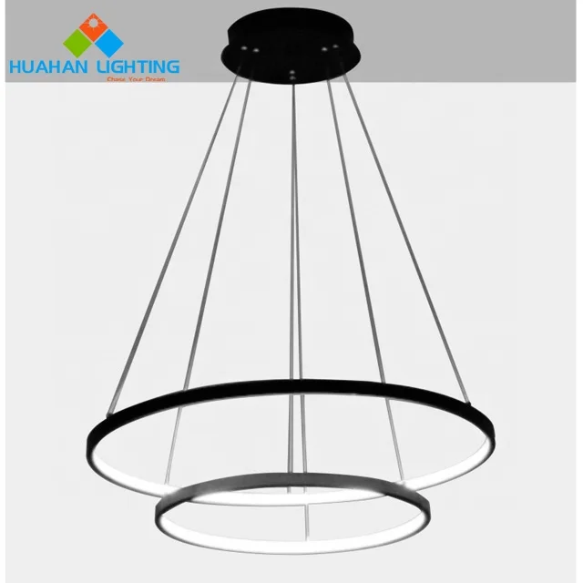 60W 2 Rings D40+60cm celling led light pendant lights and lighting home