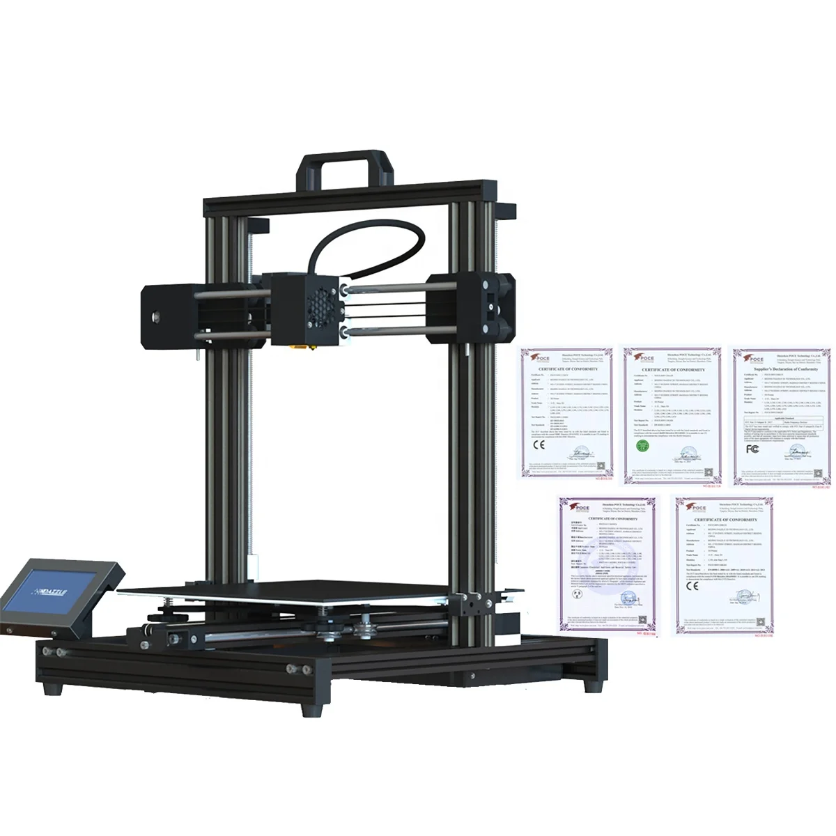 Dazzle F255 Best Commercial 3D Printers Mute 0.05mm High Precision ABS Carbon Fiber Filament Automatic Featuring PETG PLA TPU