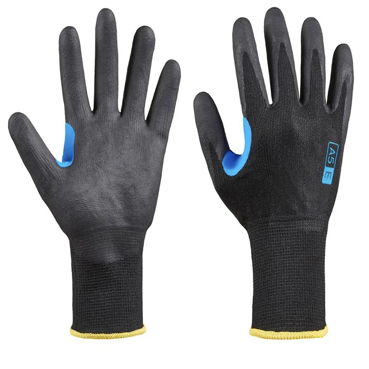 anti cut resistance Level 5 UHMWPE Knitted Nitrile Palm Oil Resistance Gloves Cut Resistant