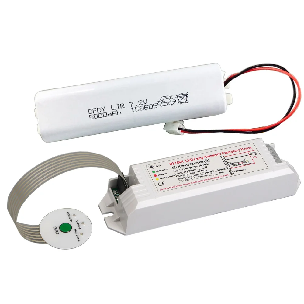 Аварийный светодиодный драйвер DF168N мощное освещение аварийный источник питания для лампы трубки 0 6 м 9 Вт