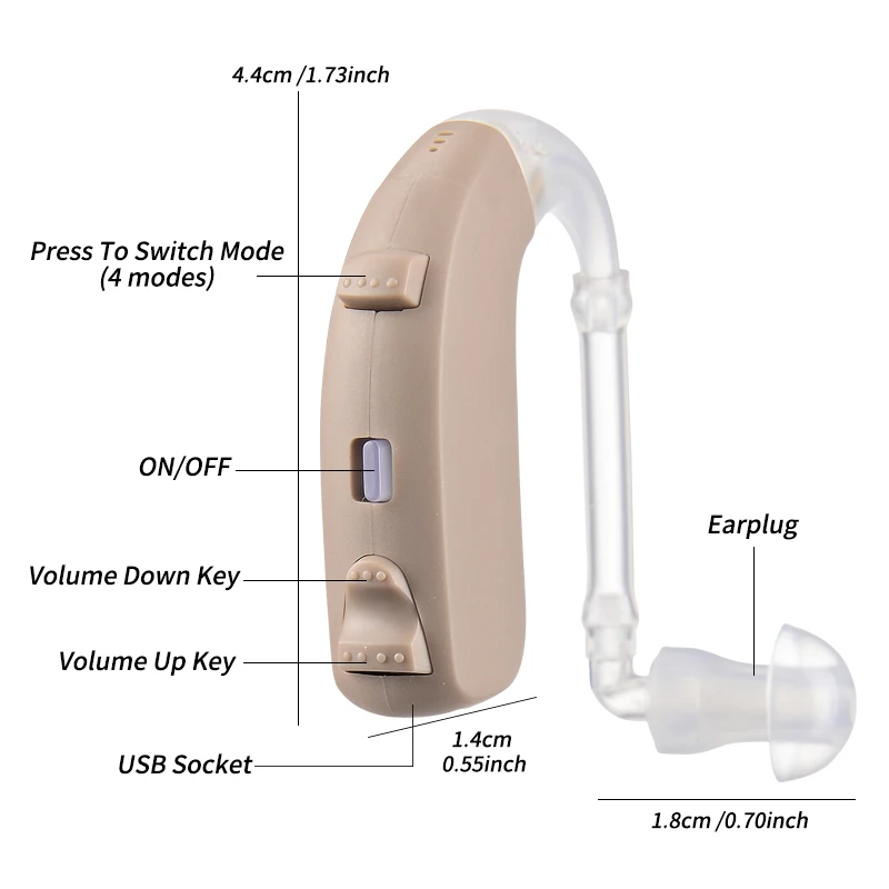 High Power 8 16 24 Channel Hearing Aid Bte High Quality Digital Hearing Aid For Severe Hearing Loss