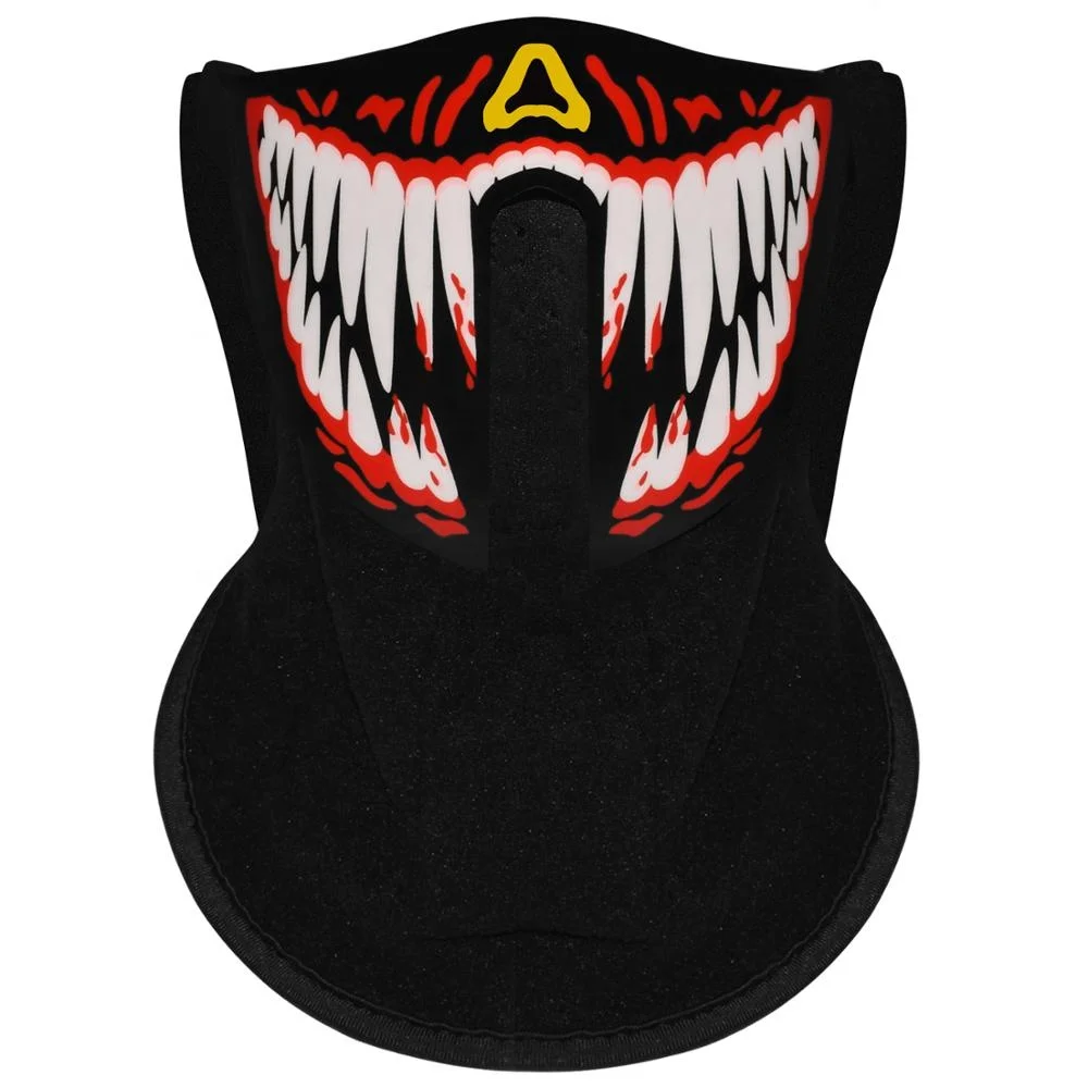 Light up party half face sound activated led el panel masquerade masks with inverter