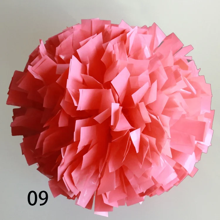 
Factory Hot Sales Cheerleading PomPoms Different Color Two Heads Hand Held Cheer Pom Balls Plastic 15colors can free combination  (1600221479186)