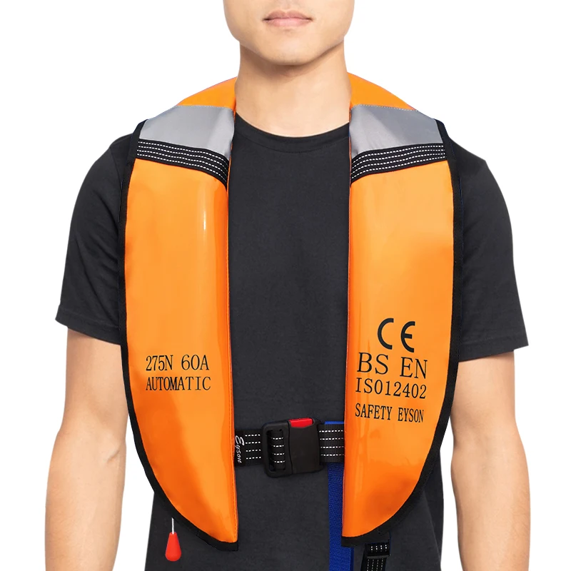 Eyson Пользовательский логотип Solas морской безопасности для взрослых CO2 автоматический надувной спасательный жилет PFD куртка