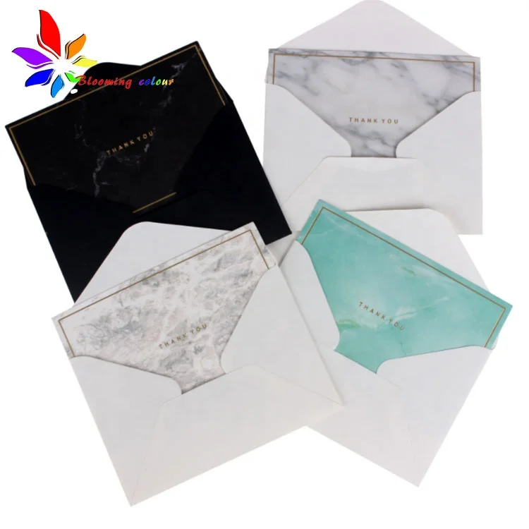 Custom Design White Pink Paper Center- fold Thanks Card and Holiday Card