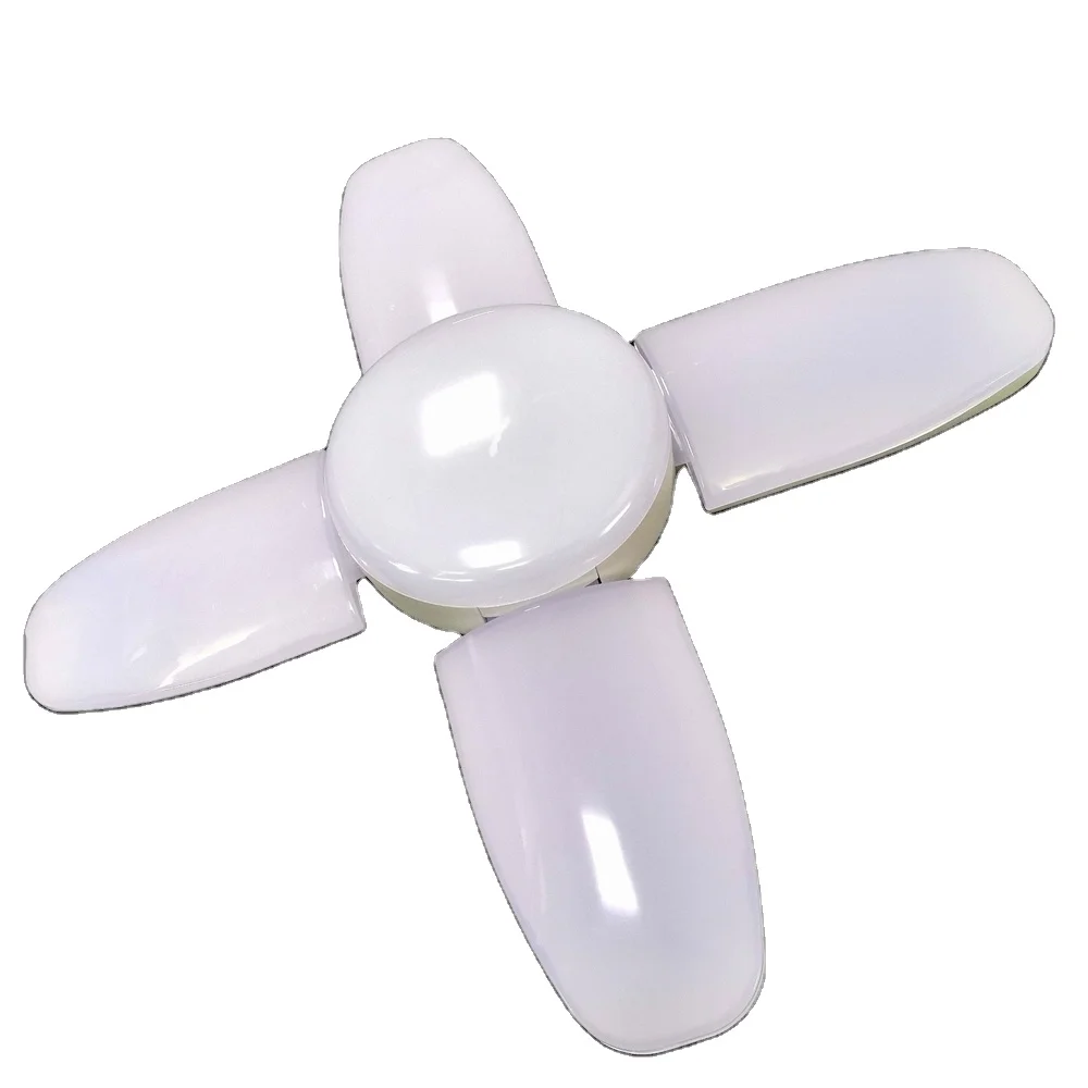 2021 Amazon hot sale B22/E27  4 blade 60W LED garage light,  folderable/deformable LED Lamp