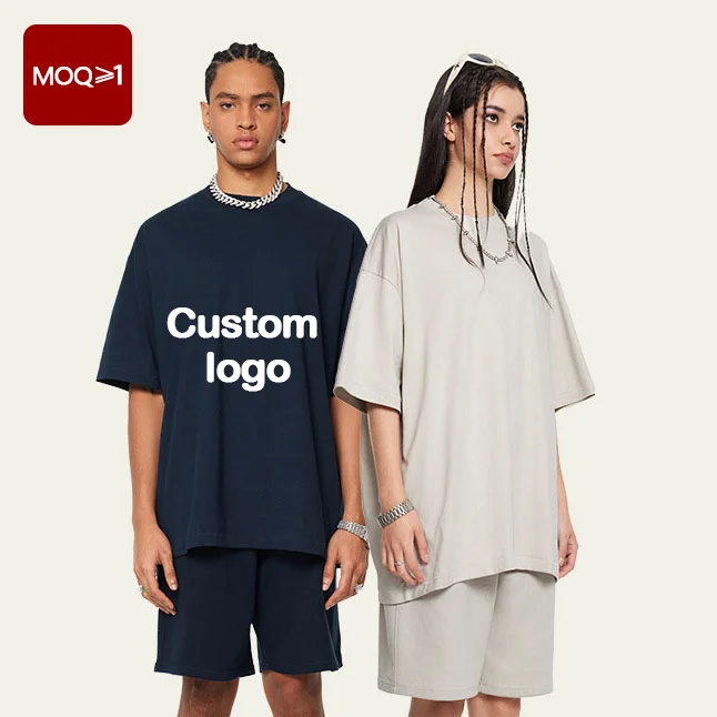 Custom LOGO Wholesale High Quality Quick-dry Casual Pocket Training Jogging Oversize T Shirt And Shorts Set For Men