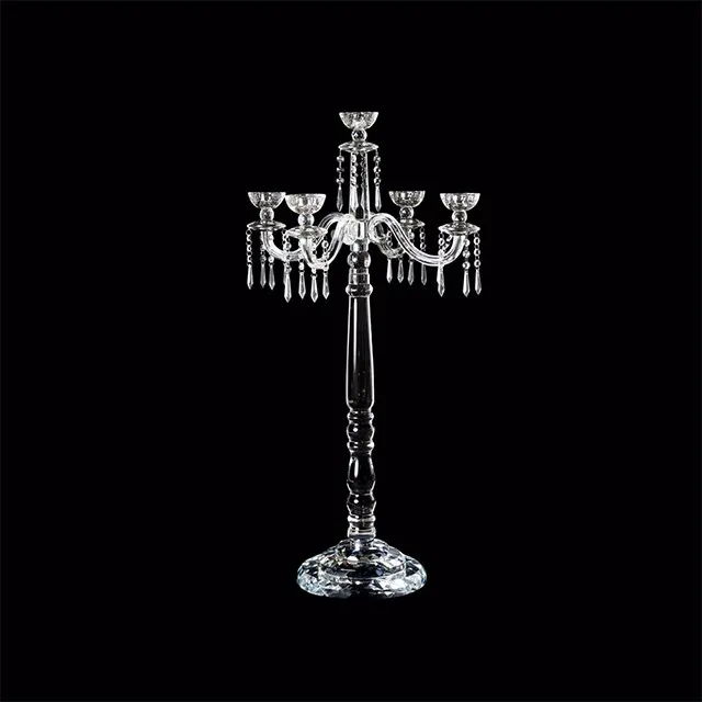 cheap hanging wedding table centerpiece crystal candelabra candlestick