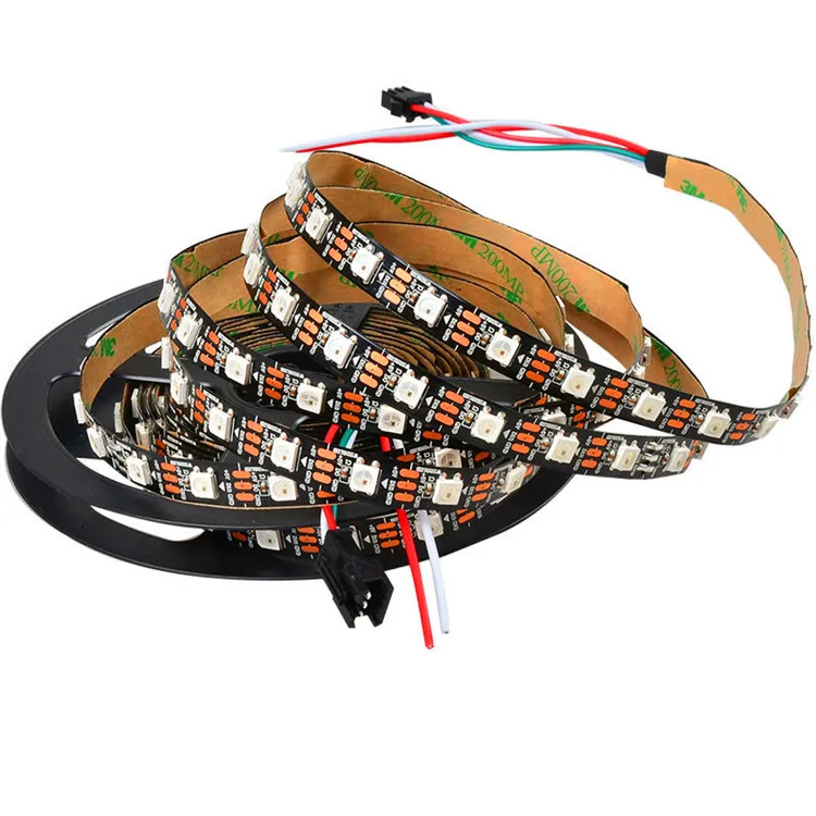 DC 5V WS2812 dream color magical LED strip black board SMD 5050 60 LED
