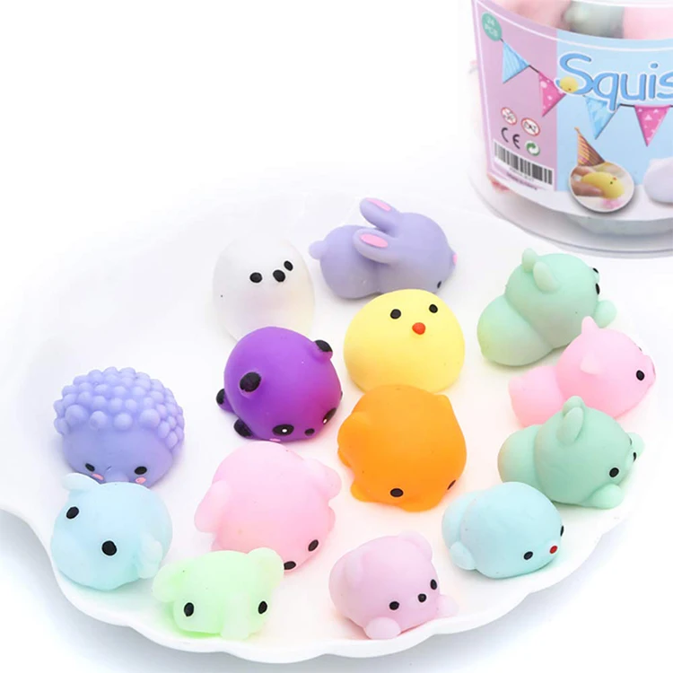 China Factory Autism Sensory Phosphorous Squeeze Toys Soft Animal Squishy Mochi With Gift Package