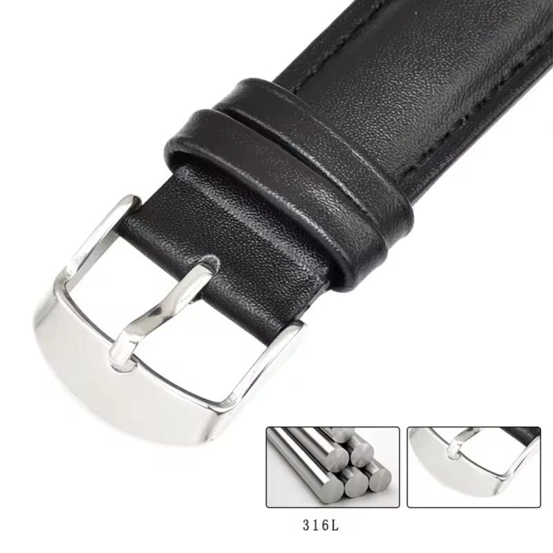 Wholesale Custom Leather Smart Strap Multi Color 18MM/20MM Universal Classic Leather Strap For Huawei Samsung Smart Watch