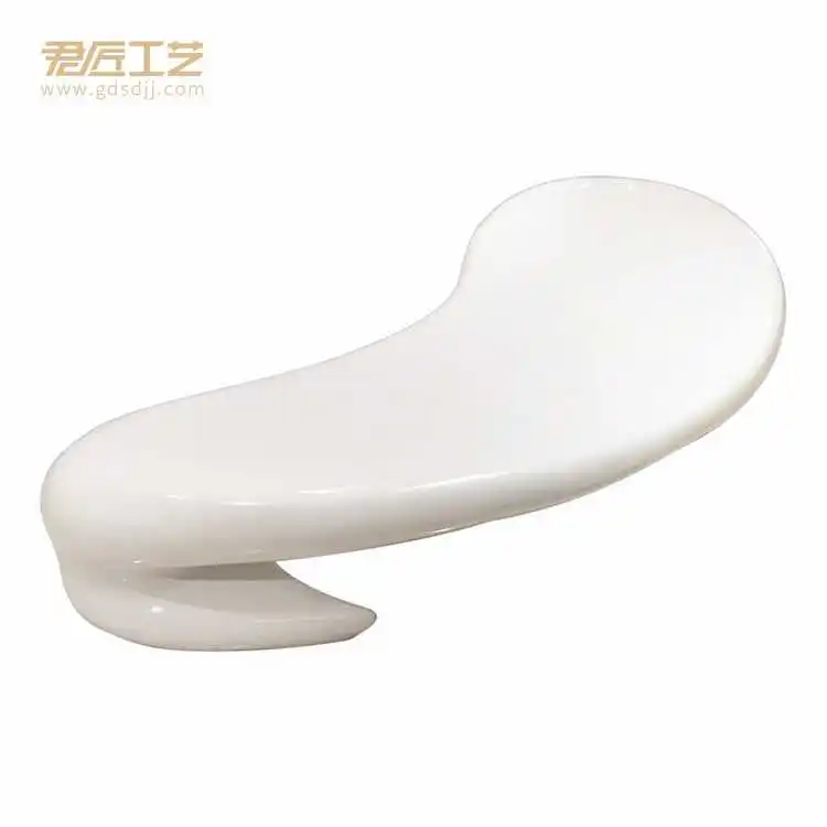Fiberglass White shopping mall outdoor furniture bench outdoor_benches