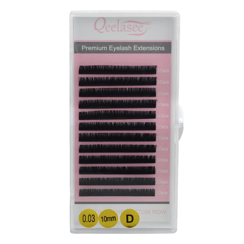 Qeelasee lash factory korea pbt fiber silk eyelash extensions private label
