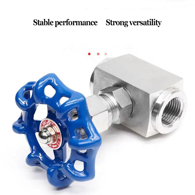 Adjustable needle valve high pressure J13W-320P handle wheel stainless steel female thread needle valve