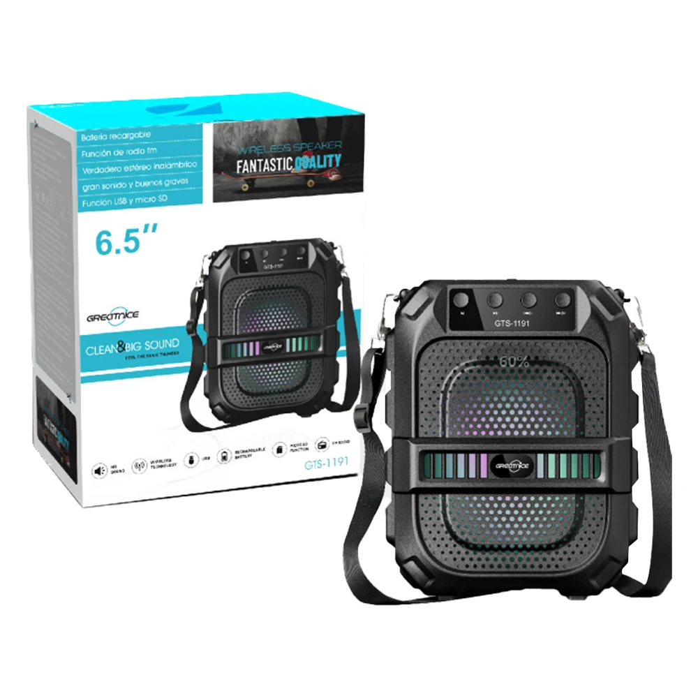 Best Selling Products 2023 Subwoofers Car Audio with Belt Wireless Kts Amplifiers Radio FM AM Mp3 Player Dj Outdoor Loud speaker