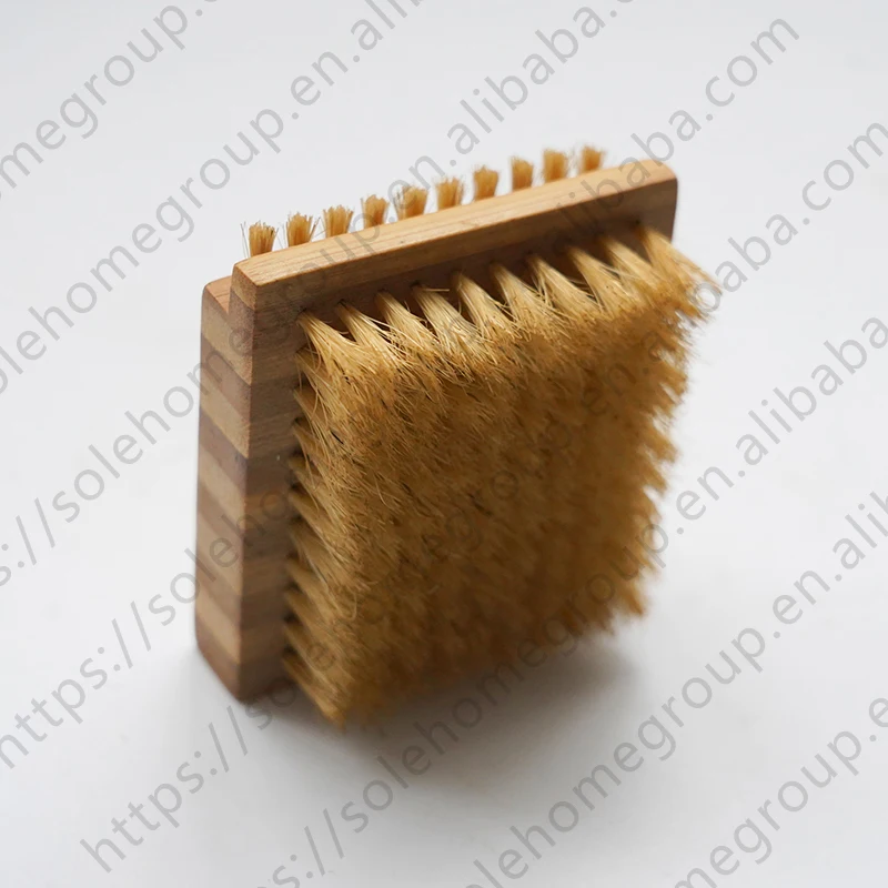 New design bamboo dry body brush with sisal hemp bristles for wet or dry brushing