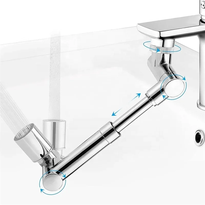 adjustable bathroom 1080 full rotating universal metal faucet tap extender faucet aerator aluminium for kitchen and bathroom sin