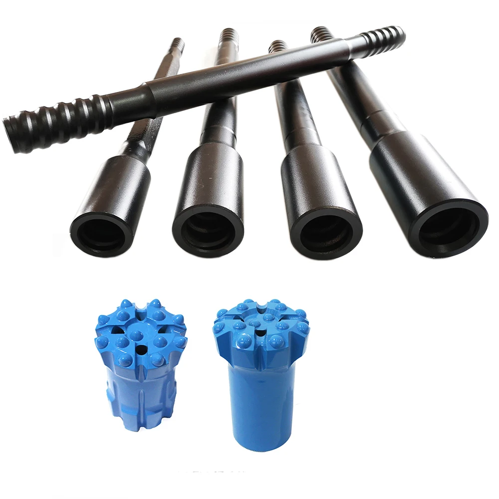 R38--R32 Thread Drill pipe 2022 Tapered Drill Pipe Drilling Steel Rod