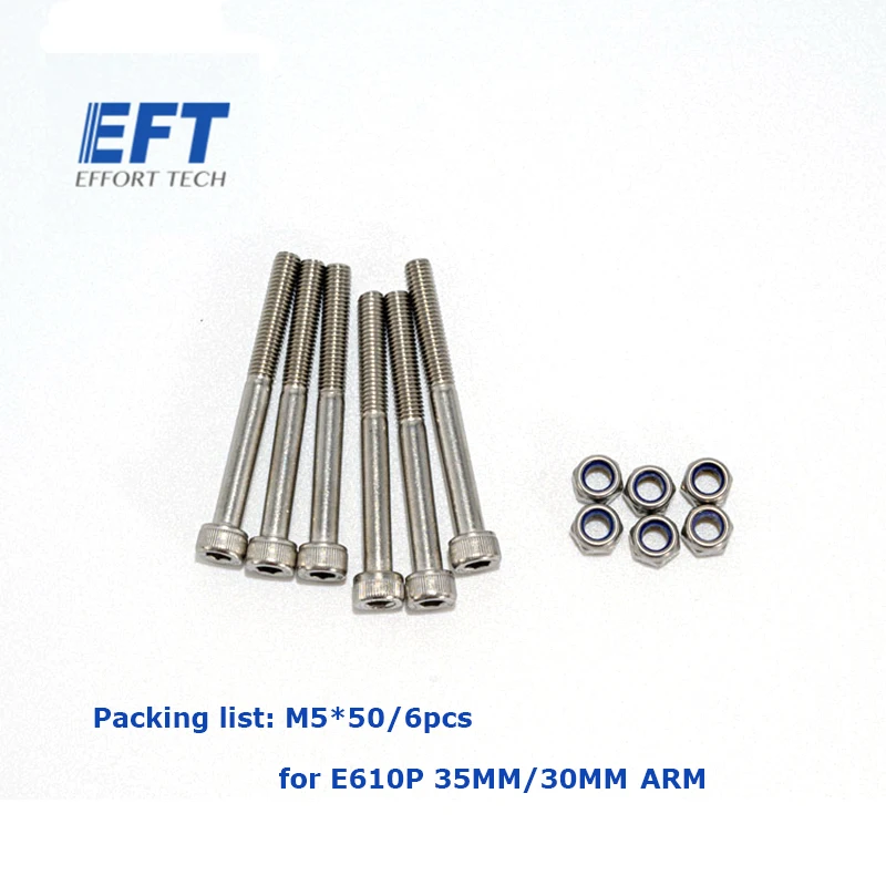 EFT arm screw bag M5*60/6pcs 35mm for E610P  M6*60/6pcs 40mm for E410P/E616P/E416P