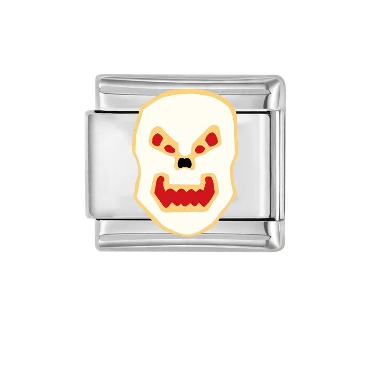 Fashion Stainless Steel Unique Design Ghost Bracelet Charm Nomination New Italian Style Modular 9mm Charm Bracelet