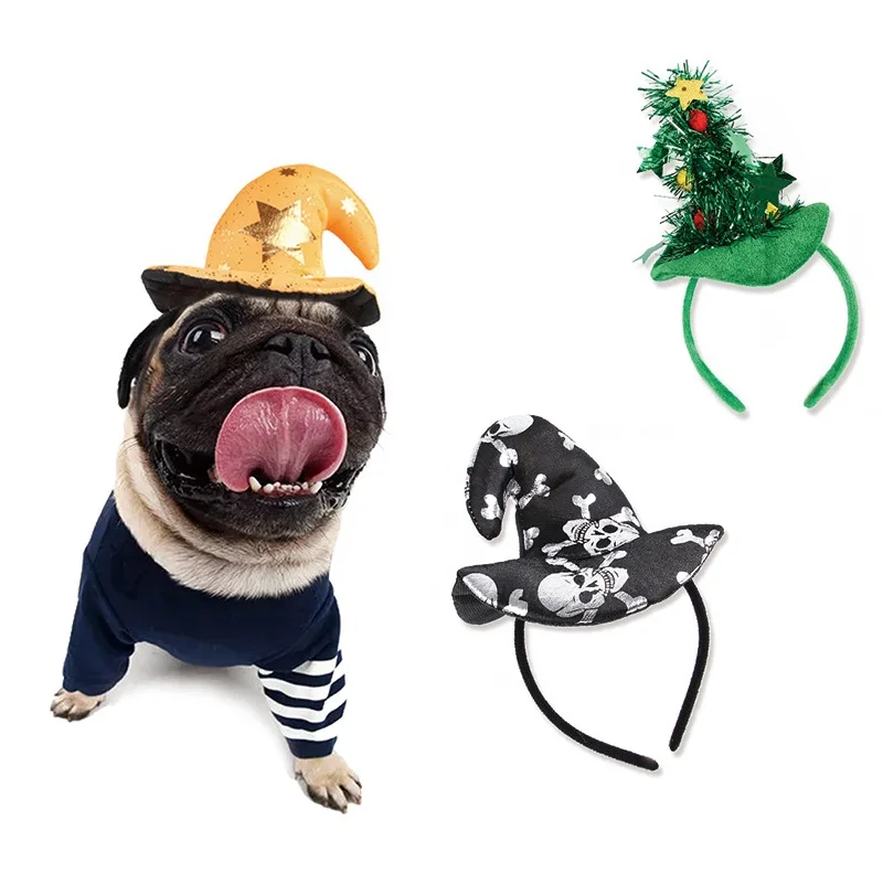 Новый головной убор для домашних животных повязка на голову Хэллоуина шляпа различные аксессуары кошек и собак забавные принадлежности