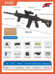 Электрический игрушечный пистолет BoTu M416 с водяными гелевыми пулями детские игрушки уличная игра снайперская винтовка для страйкбола оружие
