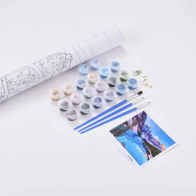 painting By Numbers Floral Abstract Living Room Poster Decoration Painting Canvas  DIY Digital Oil Painting