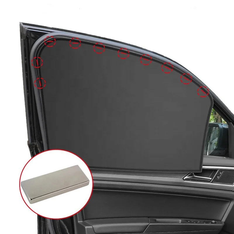 Universal Magnetic Car Side Front Rear Window Sun Shade Opaque UV Protection Shield