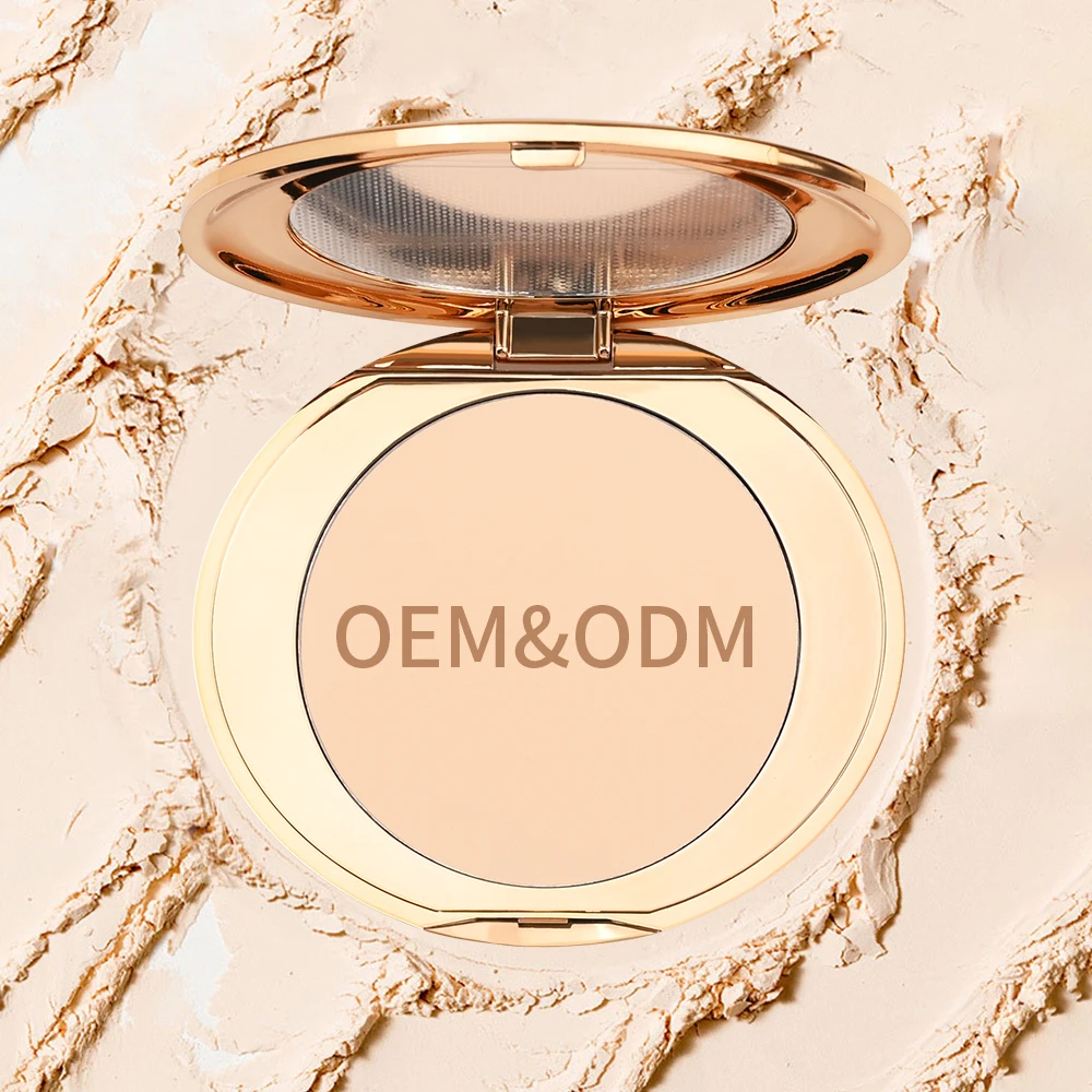 7 Colors Vegan Waterproof Compact Powder Custom Makeup Foundation Powder Long Lasting Full Coverage Matte Press Bronzer Powder
