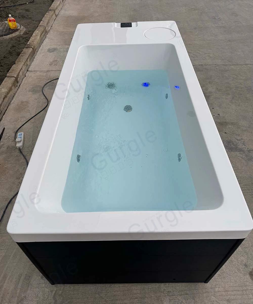 Luxury Ice Bath Tubs Spa Pool One Piece Acrylic Cold Plunge Bath All in Cold Water Therapy Tub With Chiller