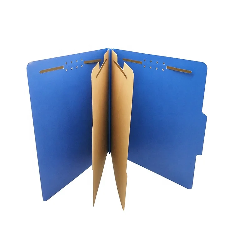 Recycled Classification File Folders Dark Blue 2 Dividers Manila File Folder