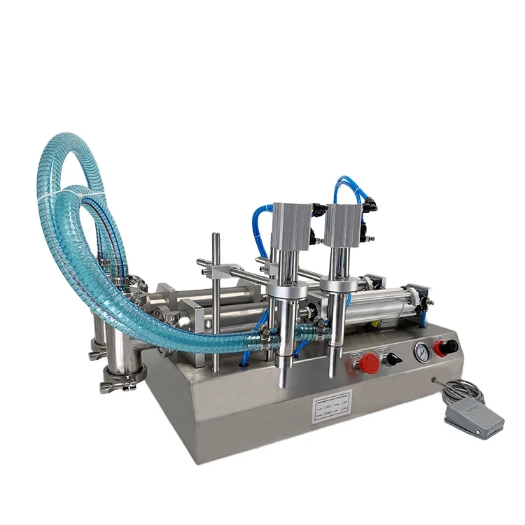Cheap Price Double Heads Pneumatic Liquid Filling Machine 50-500 ML Milk Juice Filler For Sale