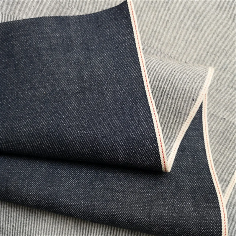 Factory custom 20 oz Japanese Selvedge denim fabric with red trim for high-end jeans
