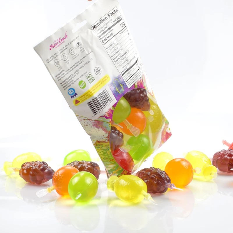 MINICRUSH JELLY OEM Hot Snack Sweet Fruit Shaped Jelly 35g Halal Jelly Pudding Halal Fruit Bites