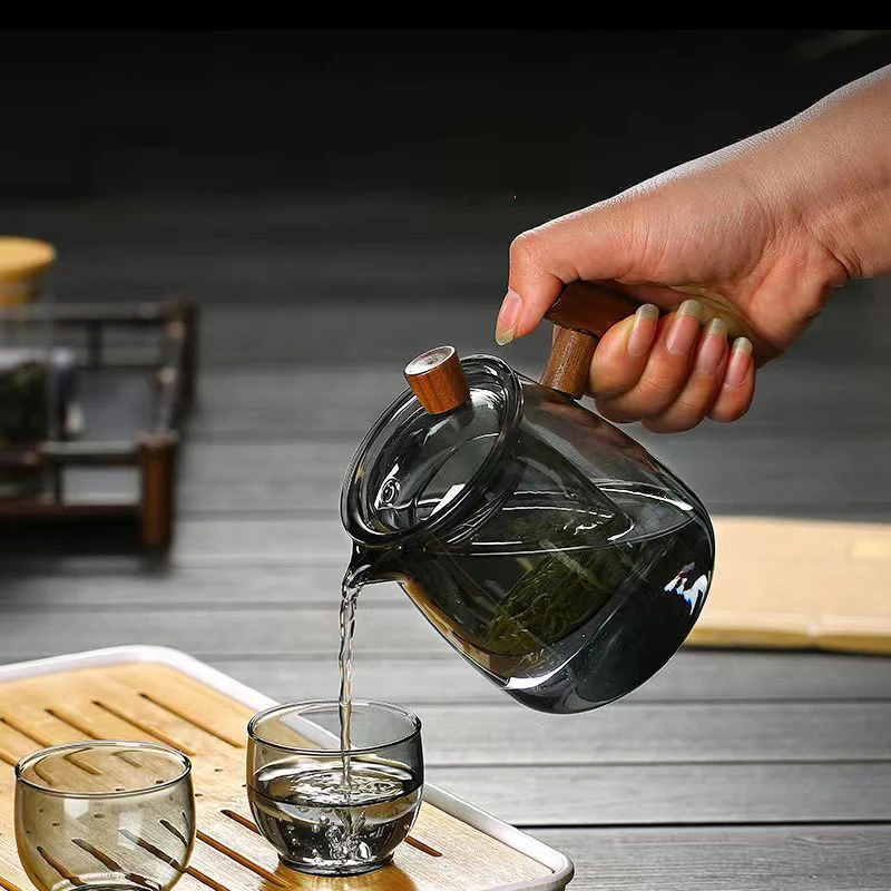 Online top selling Borosilicate Glass Tea pot tea pot set /teapot glass tea set/ new design tea sets with teapot