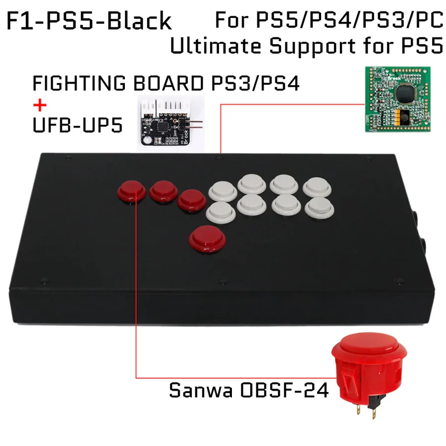 Все кнопки Hitbox стиль управления аркадный x box Аркадный Игровой Контроллер fightbox