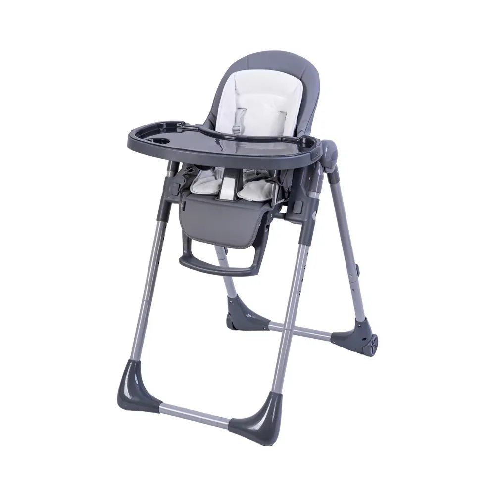 Eco-Friendly Material Baby High Chair with 5-Point Harness & Adjustable Height for Newborns