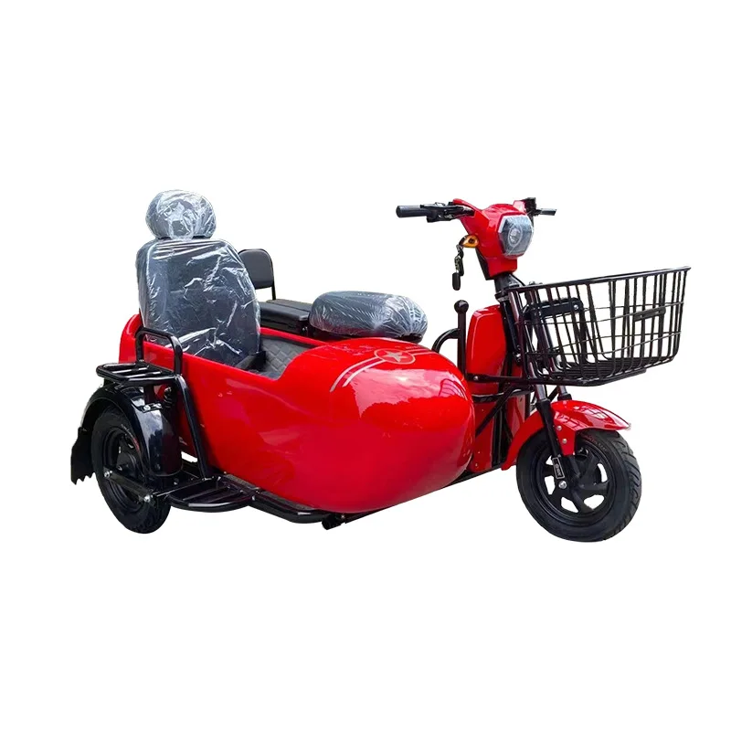 Factory 1200w side scooter passenger motorcycle cheap three wheel adult tricycle adult electric